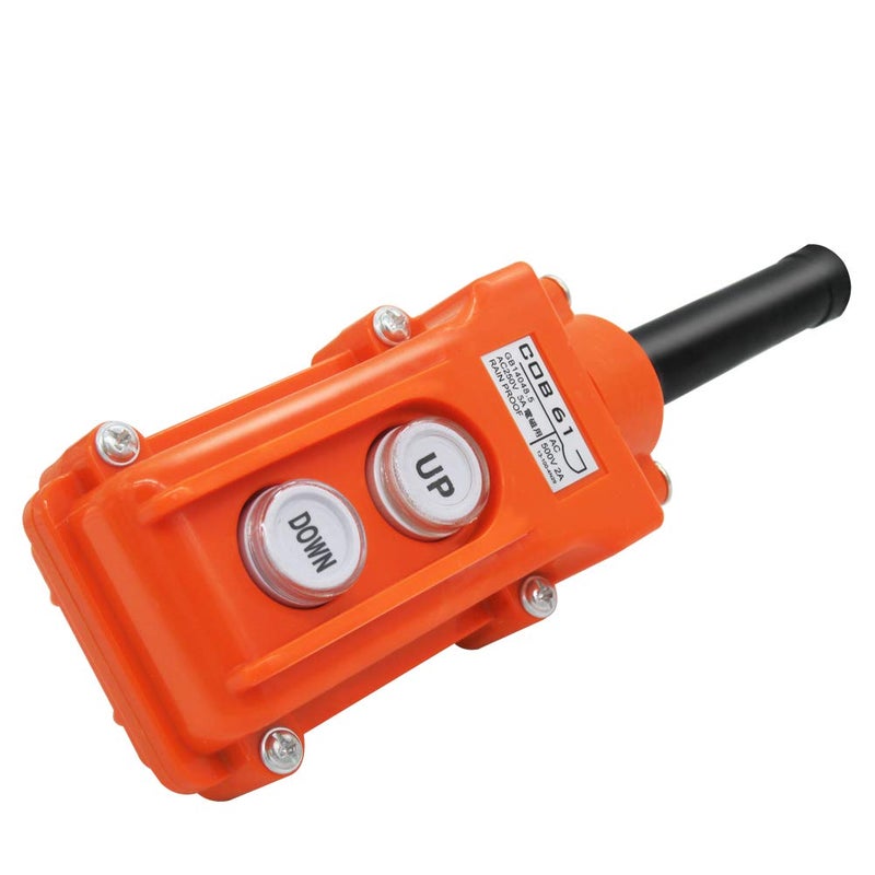 mxuteuk Rain Proof Up-Down Switch Control Station, Crane Pendant Hoist Push Button Switch Momentary COB61-UP-DOWN - Image 1